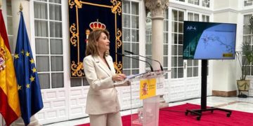 La ministra explicando las obras a ejecutar / FOTO: Ministerio de Transporte