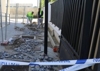 Primeros trabajos en el exterior del edificio / FOTO: Ayto.