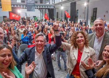 Uno de los momentos de eufórica del mitin / FOTO: PSOE