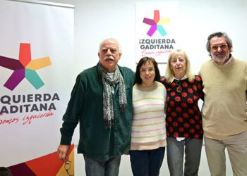 Portavoces de Izquierda Gaditana durante la pasada presentación de la marca / FOTO: Eulogio García