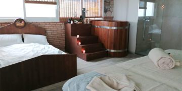 Detalle de la estancia para bañarse en cerveza / FOTO: hotel Cádiz Bahía