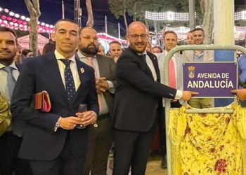 El alcalde y su concejal de Fiestas en la pasada feria / FOTO: Ayto.