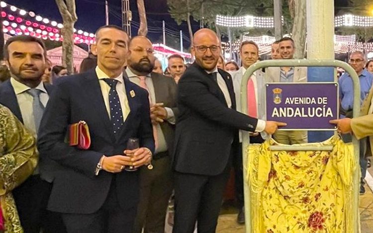 El alcalde y su concejal de Fiestas en la pasada feria / FOTO: Ayto.