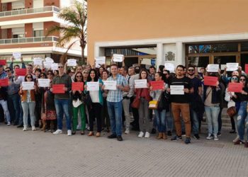 Concentración ante los juzgados de San José en la capital / FOTO: CSIF