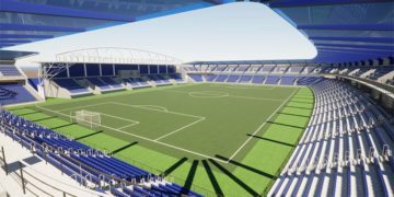 El replanteado estadio municipal, en una recreación virtual