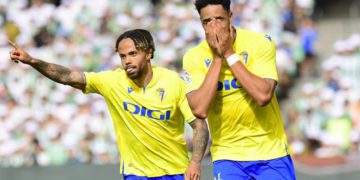 Ramos entre lágrimas tras su gol / FOTO: Cádiz CF