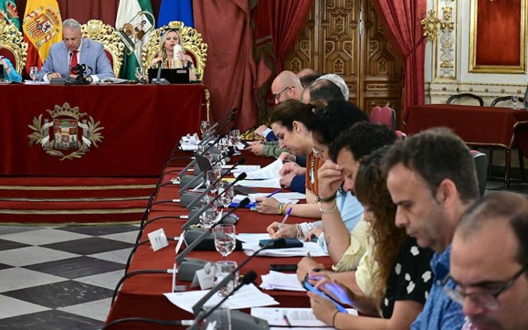 Un momento de la sesión desde la bancada de PP y Adelante / FOTO: Eulogio García