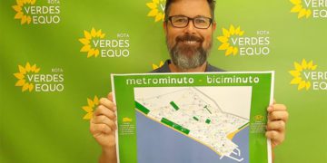 El alcaldable verde con su propuesta de metrominuto / FOTO: Equo