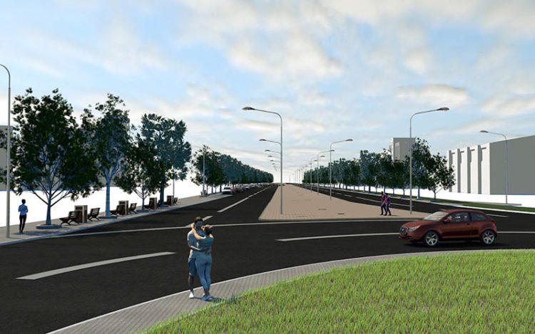 Recreación virtual de la avenida proyectada