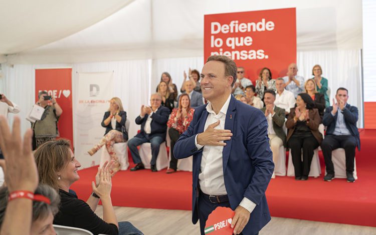 El alcaldable durante la presentación de su candidatura / FOTO: PSOE