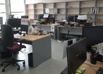 La huelga haciéndose notar en una sede judicial de Cádiz / FOTO: CSIF