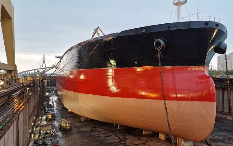 Trabajos de puesta a punto del petrolero Monte Udala / FOTO: Navantia