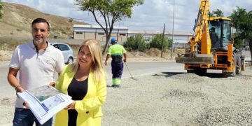 Díaz y Sánchez a pie de obra / FOTO: Ayto.