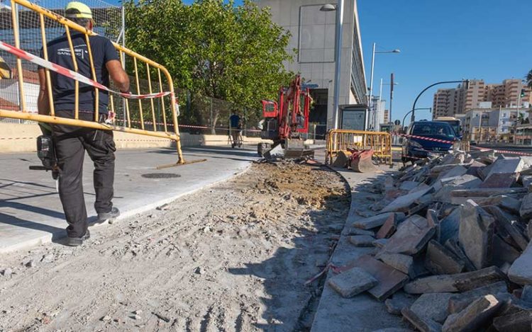 Primeros trabajos en la avenida del soterramiento / FOTO: Ayto.