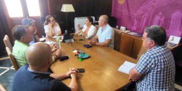 Un momento de la reunión en Alcaldía / FOTO: Ayto.