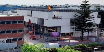 El edificio ya muestra su estructura final / FOTO: Zona Franca