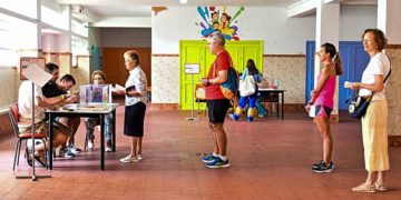 En la cola para votar / FOTO: Eulogio García