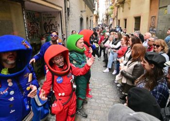 La chirigota del Parchís en el pasado Carnaval de Cádiz / FOTO: Eulogio García