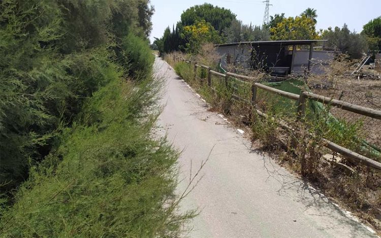 Detalle del carril bici que enlaza con el complejo turístico / FOTO: Ayto,