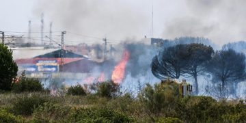 Fuego en el paraje del Tiro Pichón / FOTO: Ereagafoto