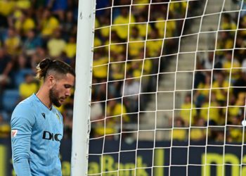 Ledesma lamentándose tras recibir el gol en el 95 / FOTO: Eulogio García