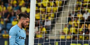 Ledesma lamentándose tras recibir el gol en el 95 / FOTO: Eulogio García
