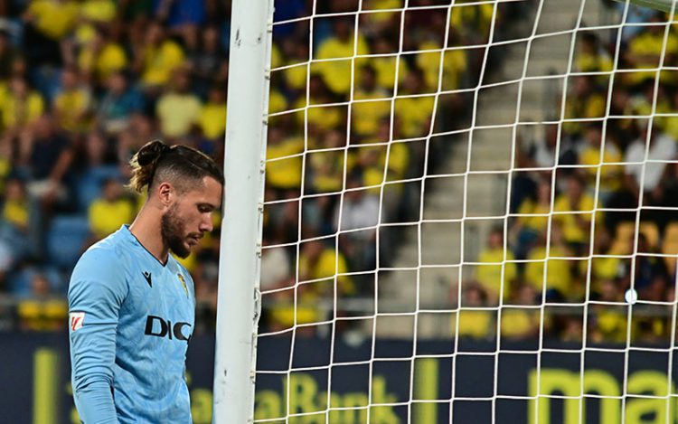 Ledesma lamentándose tras recibir el gol en el 95 / FOTO: Eulogio García