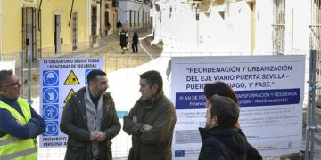 El anterior edil de Urbanismo en una visita a los trabajos en enero / FOTO: Ayto.