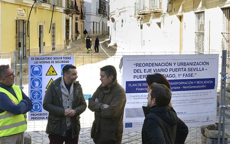 El anterior edil de Urbanismo en una visita a los trabajos en enero / FOTO: Ayto.