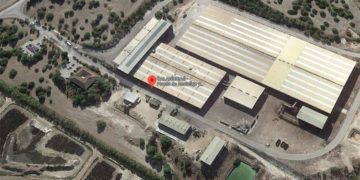 La planta de reciclaje vista desde Google Maps