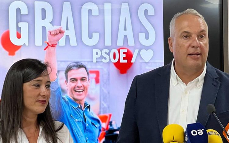 Rueda de prensa en la sede socialista de Algeciras / FOTO: PSOE