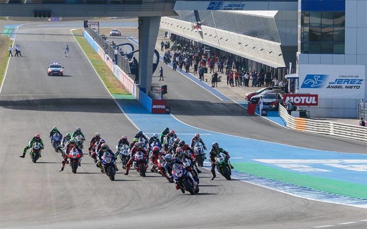 Salida de carrera de la prueba WorldSBK disputada en 2021 / FOTO: Circuito de Jerez