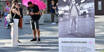 Uno de los paneles de la muestra ‘Qué es Europa para ti’ / FOTO: Eulogio García