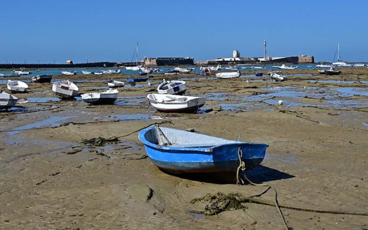 La fortaleza vista desde la playa de La Caleta / FOTO: Eulogio García