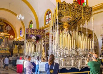 Los pasos montados en la iglesia de la Pastora / FOTO: Ayto.