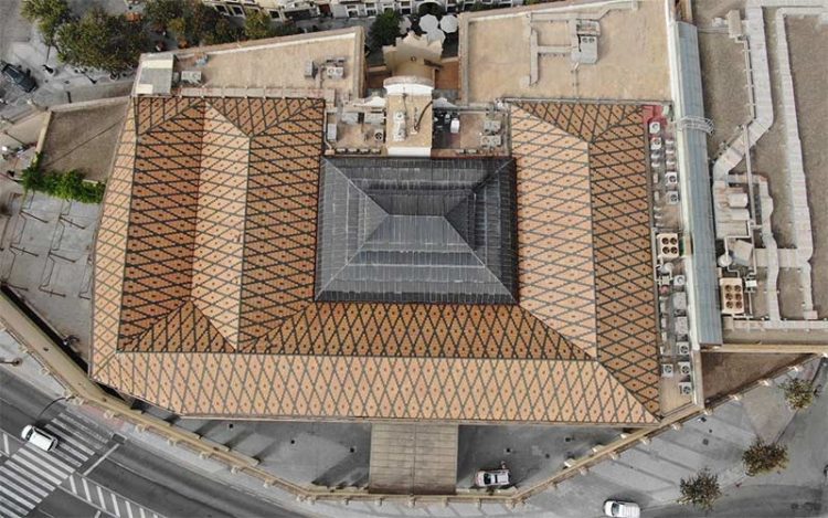 La cubierta del histórico edificio a vista de dron / FOTO: Ayto.