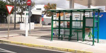 La flamante marquesina en Tres Caminos / FOTO: Junta