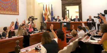 Votando en el pleno extraordinario / FOTO: Ayto.