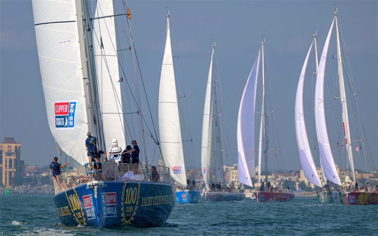 La salida desde el puerto de Portsmouth / FOTO: clipperroundtheworld.com