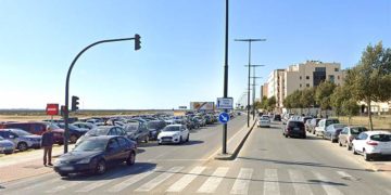 Tramo de Ronda del Estero una jornada normal sin mercadillo