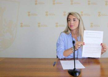 La edil de Hacienda en una reciente rueda de prensa / FOTO: Ayto.