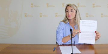 La edil de Hacienda en una reciente rueda de prensa / FOTO: Ayto.