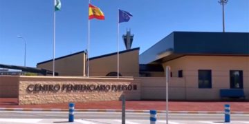 En la entrada del centro penitenciario portuense