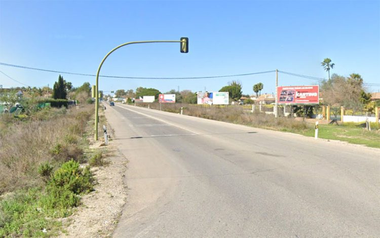 Uno de los tramos de la carretera a reurbanizar