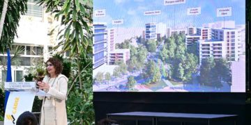 La ministra de Hacienda participando en febrero en la presentación del proyecto en 2023 / FOTO: Eulogio García