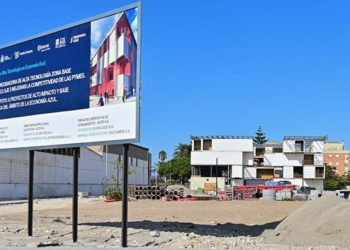 Estructura del edificio en construcción donde ha ocurrido el fatal accidente / FOTO: Eulogio García