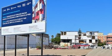 Estructura del edificio en construcción donde ha ocurrido el fatal accidente / FOTO: Eulogio García