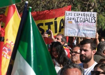 Pancartas en la manifestación del PP del domingo / FOTO: Ereagafoto