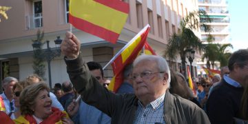 Uno de los indignados manifestantes en Cádiz / FOTO: Ereagafoto