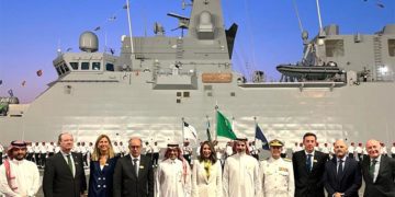 Un momento de la ceremonia celebrada en la base naval Rey Faisal / FOTO: Navantia